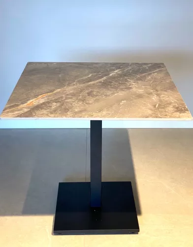 Elora Ceramic Dining Table 80cm (Graphite & Black)
