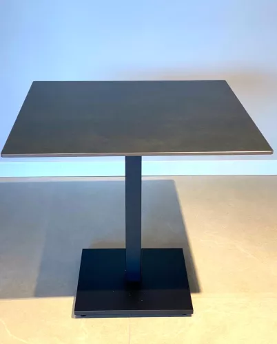 Elora Ceramic Dining Table 80cm (Shadow & Black)
