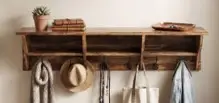  Wall coat rack 90x15x24cm