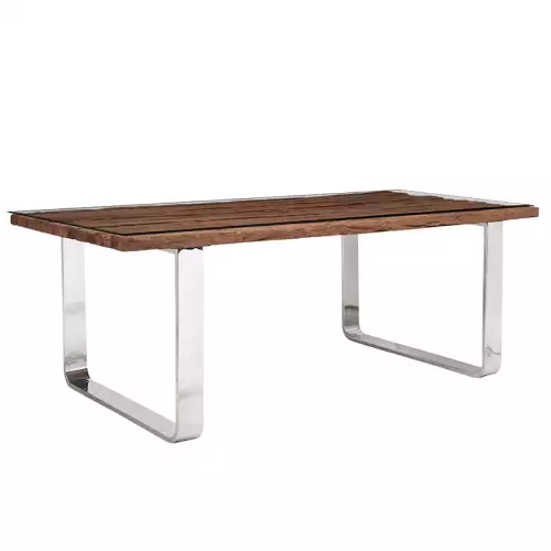 By Kohler  Dining U-Table Marlowe 200x100x75cm with Glass Top (111472)