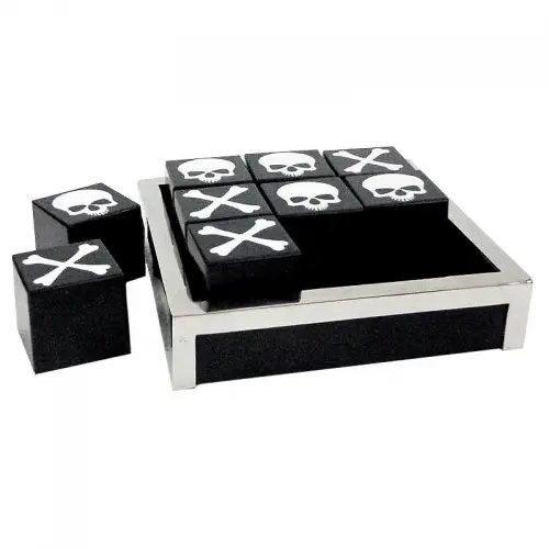 By Kohler  Skull tic tac toe Game 17x17x5.5cm (108375)