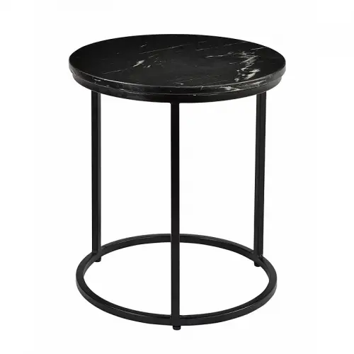 By Kohler  Side Table Randy 40x40x45cm black Marble Top (114328)