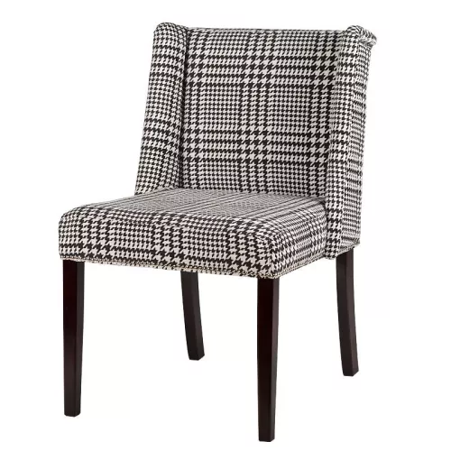 By Kohler  Sale Venlo Wing dining chair - Juke Onyx 169 - Black Legs - Silver Nails - Silver Ring  (200200-4)